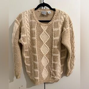 VINTAGE RUSS SPORT petite fisherman’s sweater - Large